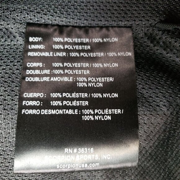 Scorpion EXO Armored Motorcycle Riding Jacket Black Sz XXL EXCELLENT CONDITION!! - Picture 15 of 16